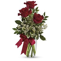 Thoughts of You Bouquet with Red Roses
