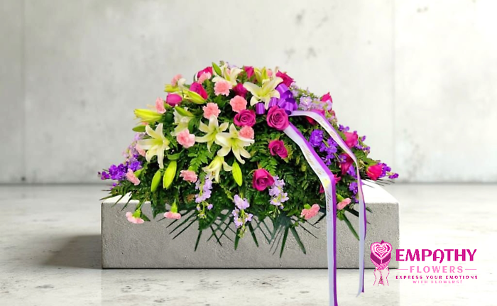 Passionate Pastel Casket Spray