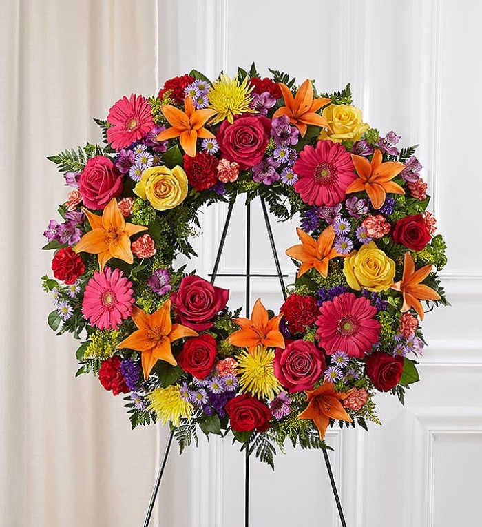 Serene Blessings™ Standing Wreath — Bright